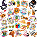 Summerween Photo Booth Props Kit - 34 Pieces for Halloween & Summer Parties