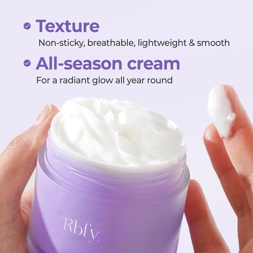 Rbfy. Re-Born Cream - Korean Deep Hydration Moisturizer for 360-Degree Radiant Glow | Suitable for Dry & Combination Skin | Evening Primrose Flower Extract | Korean Skincare (2.71 fl oz)
