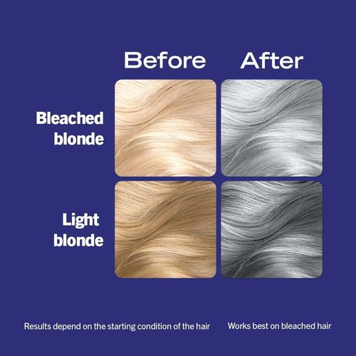Schwarzkopf LIVE Ultra Brights Steel Silver Hair Dye - Vibrant Semi-Permanent Color | Lasts Up to 15 Washes