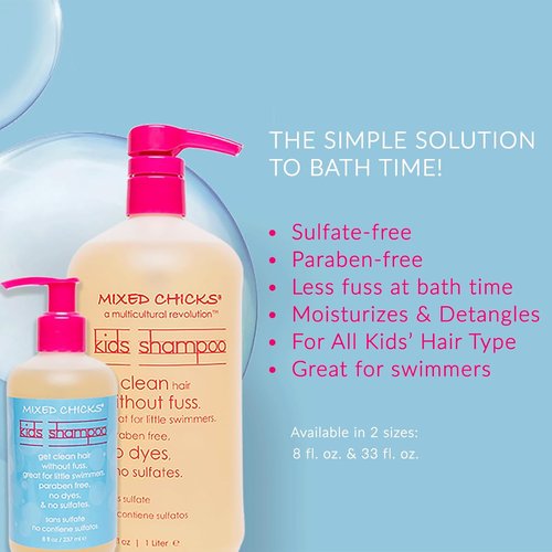 Mixed Chicks Gentle Kids Shampoo - Sulfate-Free & Nourishing Formula, 8 Fl. Oz