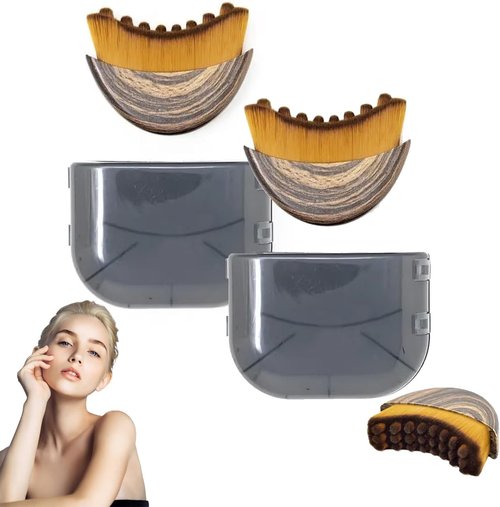 Lymphatic Contour Face and Body Brushes, The Lymphatic Drainage Massager for Face, Dry Brushing Face Brush, Chin & Jawline Sculpting, Ergonomically Designed to Fit The Skin Precisely (2 Set)