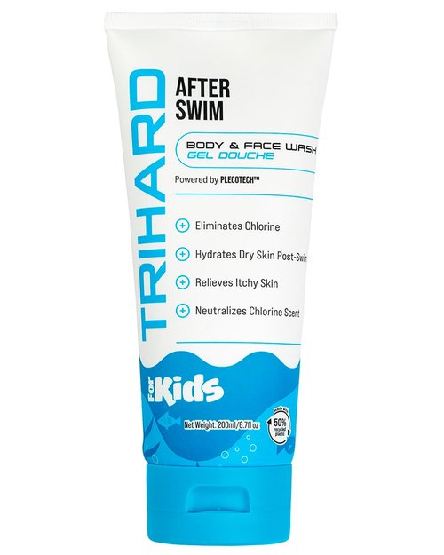 TRIHARD Kids Swim Face and Body Wash, Gentle Chlorine Removal Cleanser After Pool or Ocean, Daily Wash for Children Post Swim, Kids Cleanser for Chlorine and Saltwater