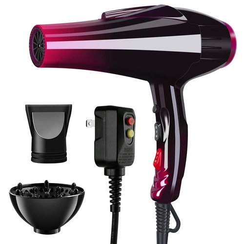 Skiennix Professional Hair Dryer - 3500W Fast Drying with Blue Light & Negative Ionic Technology