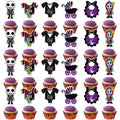 24PCS Halloween Night Before Christmas Cupcake Toppers Cake Decorations
