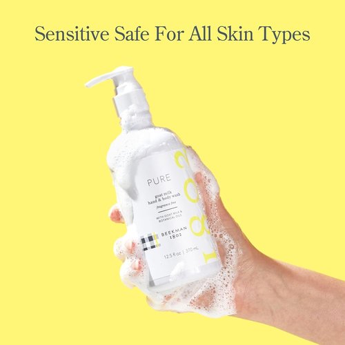Beekman 1802 Goat Milk Hand Soap - Moisturizing Liquid Soap for Sensitive Skin | Fragrance-Free 12.5 fl oz