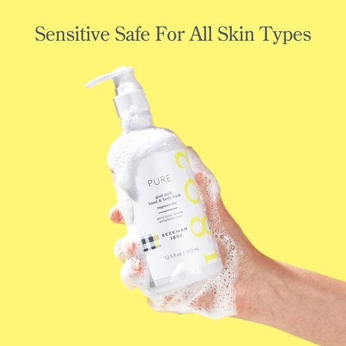Beekman 1802 Goat Milk Hand Soap – Moisturizing Body Wash & Liquid Hand Soap for Sensitive Skin, Hand & Body Wash, Natural Soap with Goat Milk & Aloe, Cruelty Free – Fragrance Free 12.5 fl oz