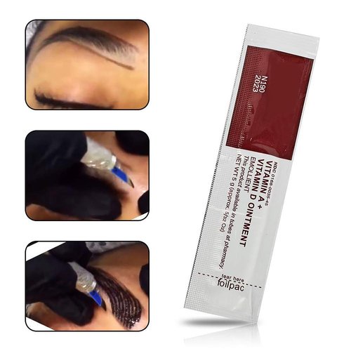 50PCS Tattoo Scar Repair Gel, Professional Tattoo Aftercare Cream Vitamin A&D Enriched Fast-Absorbing Formula for Makeup, Skin Healing, Microblading and Tattoo Recovery Supplies