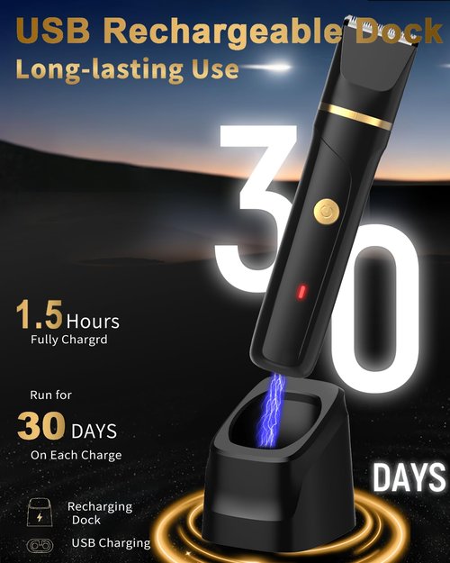 Beard Trimmer for Men,Manscape 3-in-1 Electric Razor Groin Groomer,IPX7 Waterproof Wet/Dry,Versatile Body Hair Trimmer for Ball/Beard/Nose,USB Rechargeable & Nose/Shaves Head,Christmas Gifts for Men