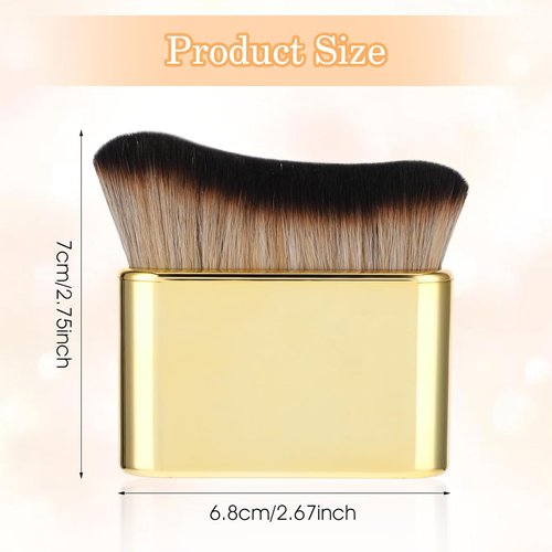 Divina Vitae Self Tan Brush - Soft Body Makeup Tool for Flawless Tanning | Portable Gold Design