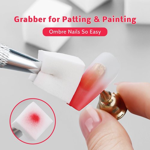 Karroy Sponge Pat Paint Nail Gel, Ombre Nails Gradient Gel Nail Blush Blooming Aura Nails Drawing Stripper Floral Painting DIY Nail Art, No Wipe, UV/LED Curing (16 Colors B)