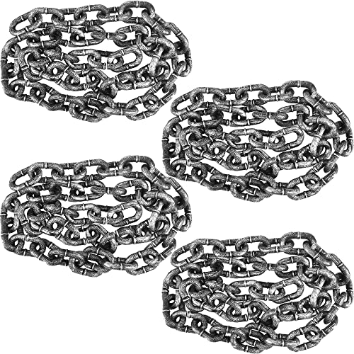 Halloween Chains Set - 4 Detachable Plastic Chains for Party Decorations & Cosplay