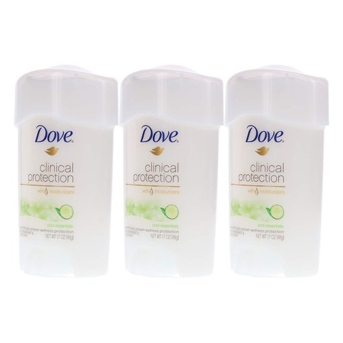 Dove Clinical Protection Cool Essentials Anti-perspirant Deodorant, 1.7 Fl Oz Pack of 3