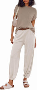 Ekouaer Two-Piece Lounge Set - Cozy Knit Sweater Top & Jogger Pants | Perfect for Relaxing