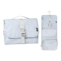 pack all Hanging Travel Toiletry Bag, Foldable Cosmetic Bag with Multiple Compartments, Water-Resistant Makeup Bag for Toiletries, Accessories (Light Blue)