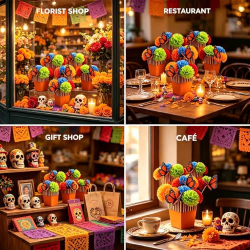 Mexican Fiesta Table Decorations Set for Day of the Dead