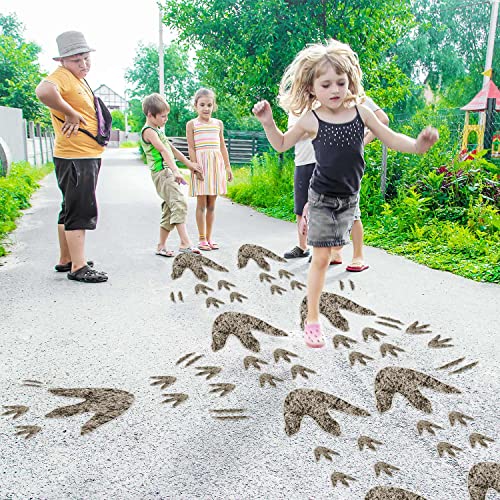 Dinosaur Footprint Stickers for Dinosaur Party Decorations - 90pcs, Multi-Style, Variation 1