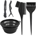 Yexixsr Professional Salon Hair Coloring Kit - 5 Pcs Hair Dye Brush, Bowl & Clips Included