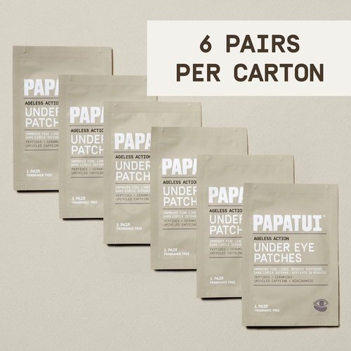 Papatui by Dwayne Johnson Fast-Acting Under Eye Patches for Men | Ageless Action to Reduce Puffiness, Dark Circles and Fine Lines | Made with Niacinamide, Hyaluronic Acid, Caffeine | 6ct