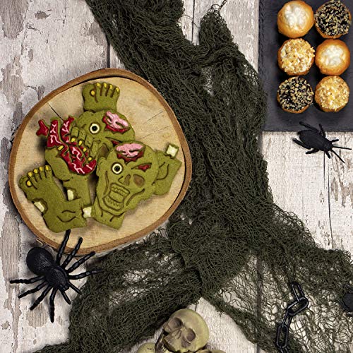 Set of 3 Zombie Cookie Cutters - Horror Design Baking Tools for Cookies & Fondant