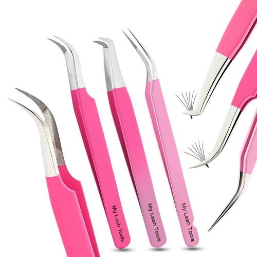 3pcs Micro Grip Lash Tweezers Set – Curved Classic, Boot Volume & Lightweight Isolation for Eyelash Extensions, Stainless Steel, Non-Slip, Professional Fiber Tip Tweezer Application Kit