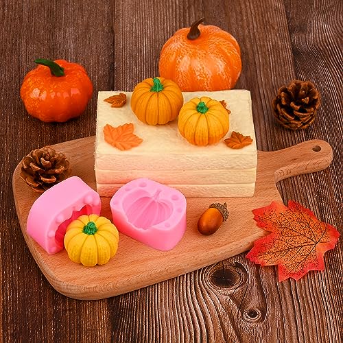 Actvty 3D Pumpkin Silicone Molds - Halloween Fall Candy & Cake Decoration, 6 Pcs