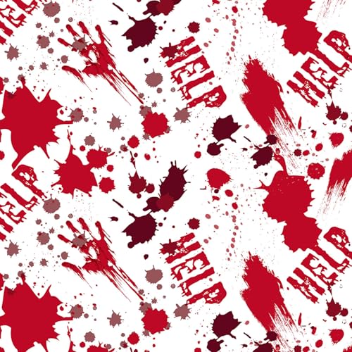 Blood Handprint Halloween Tablecloth - 54 x 108 Inch Rectangular Spillproof Decor