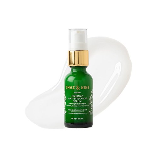 SHAZ & KIKS Moringa Anti-Breakage Peptide Serum - Control Frizz & Repair Damaged Hair | 1 Fl Oz