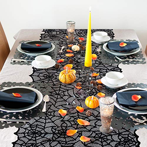 Halloween Lace Spiderweb Decor Kit - 3 Styles, Reusable Party Decorations