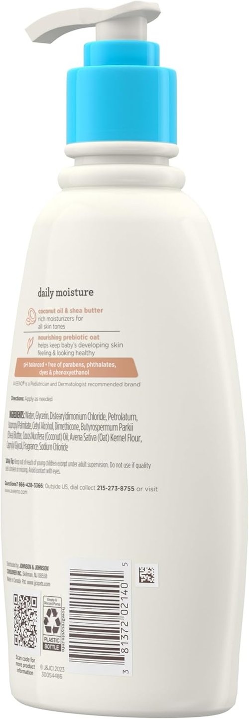 Aveeno Baby Daily Moisturizing Cream - Hypoallergenic Lotion with Coconut Oil & Shea Butter | 12 fl. oz