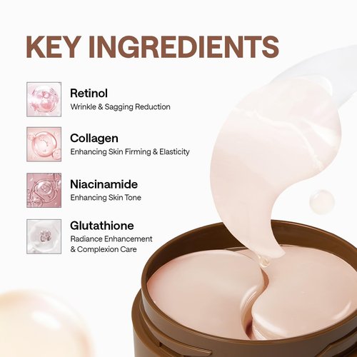 Mediheal Retinol Collagen Under Eye Patches - Hydrogel Eye Pads (60 Patches) for Puffy Eyes & Dark Circles