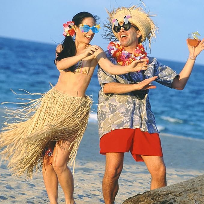 Party Sunglasses Pack - Tropical Funny Beach Glasses for Kids Teens Adults