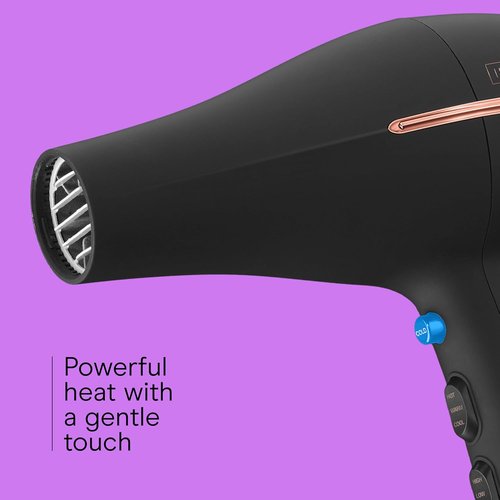 INFINITI PRO by CONAIR Hair Dryer - 1875W Ceramic Blow Dryer with Diffuser & Concentrator | 3 Heat Settings, Black