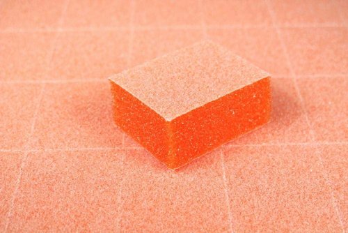 BNP Nail Buffers,80/100 Grit Double-Sided Mini Buffing Buffer Blocks for Manicure Pedicure Salon Nail Art Buffers Supplies Home DIY (1.5 inches L x 1 inches W x 0.5 inches H) 60 Count (Orange)