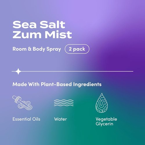 Indigo Wild Zum Mist Room & Body Spray - Natural Aromatherapy Essential Oil - Sea Salt Scent | 4 Fl Oz (2 Pack)