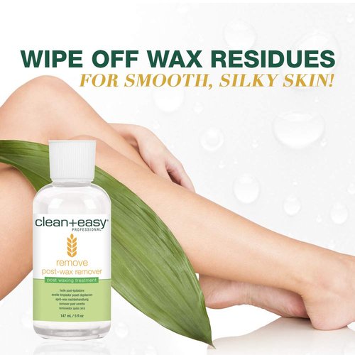 Clean + Easy After Wax Remover Oil for Skin – Post Wax Care & Soothing Residue Remover for Smooth Skin, 5 fl oz