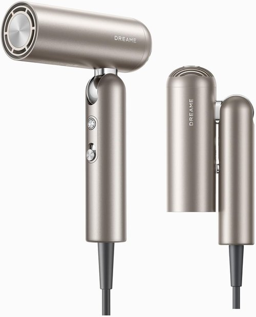 DREAME Pocket Pure High-Speed Hair Dryer - Lightweight & Foldable with Ionic Care, 5 Modes, Travel Bag