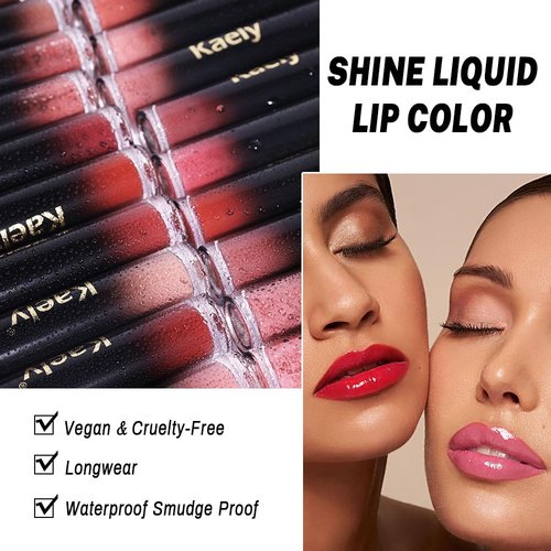 Kaely Longwear No-Budge Lipstick - Highly Pigmented Waterproof Liquid Lip Color | 24-Hour Smudge-Proof Shine, Vegan 01 CHEEKY