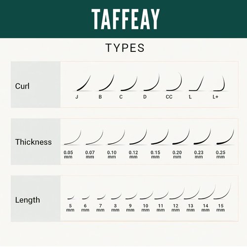 TAFFEAY Cashmere Classic & Volume Lash Extensions C/CC/D/B/J Curl,0.03-0.15 Thickness,8-20mm Length,Super Matte Black Individual Eyelashes Tray-16 Rows,Salon Supplies for Lash Techs (0.03 CC 12mm)