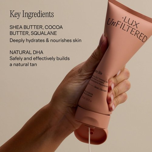 Lux Unfiltered N°32 Summer Skin Self Tanner - Hydrating Gradual Lotion with Shea Butter & Squalane | Non-Sticky, Natural Finish - Rosewood