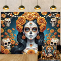 Dia De Los Muertos Backdrop 7x5FT Mexican Fiesta Sugar Skull & Marigold Decor Variation of THIS listing