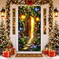 Butterfly Door Cover Banner Flower Party Decor for Front Door - Variation 3