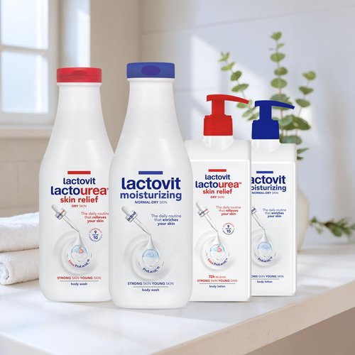 Lactovit | Lactourea Body Wash | Hydrating Shower Gel for Dry Skin | With Urea ProLactiC10 Complex, Lactic Acid & Pure Urea | Soft & Youthful Skin | Dermatologist Recommended | 600 ml