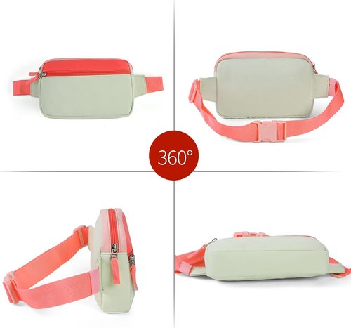 Skiennix Fanny Pack - Trendy Colorblock Crossbody Bag for Girls | Adjustable Belt for Travel Essentials