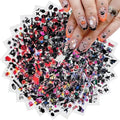 Halloween Nail Stickers Set - Ghost, Pumpkin, Spider Web, Bat & Cat Designs - Variation of Halloween-1