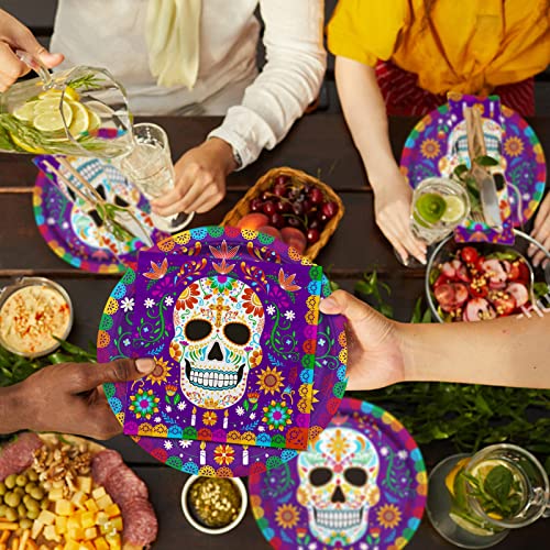 Day of the Dead Party Supplies Kit Serve 25 - Skull Plates Cups Napkins