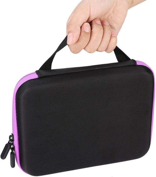 Rigute 63 Bottle EVA Essential Oils Organizer - Holds 1-3ml Bottles, Storage Holder Carrying Case, Traveling Bag with Foam Insert