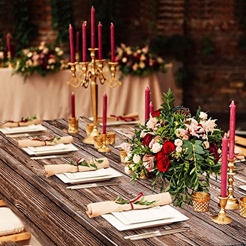 Wood Grain Plastic Tablecloth 54x108 Inches Brown 12 Pack - Rustic Party Decor