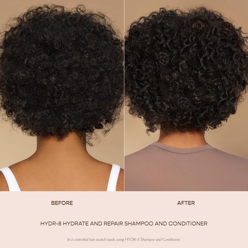 VEGAMOUR HYDR-8 Hydrate & Repair Shampoo - Cleanses & Hydrates Dry, Damaged Hair | Vegan, Cruelty-Free, 8 Fl Oz