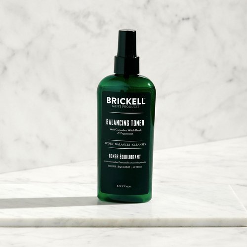 Brickell Men's Balancing Face Toner - Natural, Alcohol-Free Formula with Witch Hazel | 8 Ounce