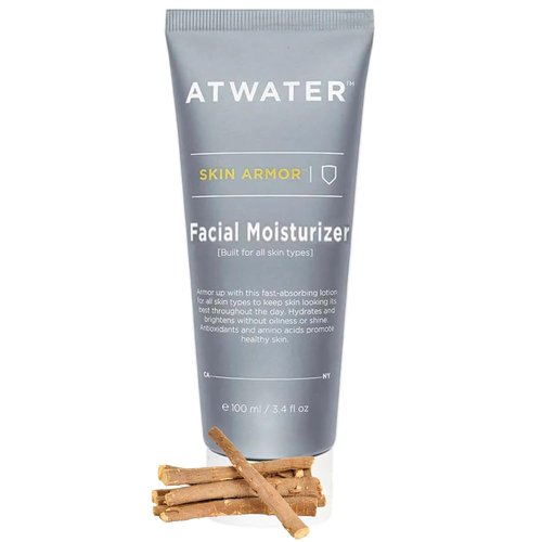 ATWATER Skin Armor Men's Face Moisturizer - Hydrating Anti-Aging Formula with Niacinamide & Licorice Root | 3.4 oz